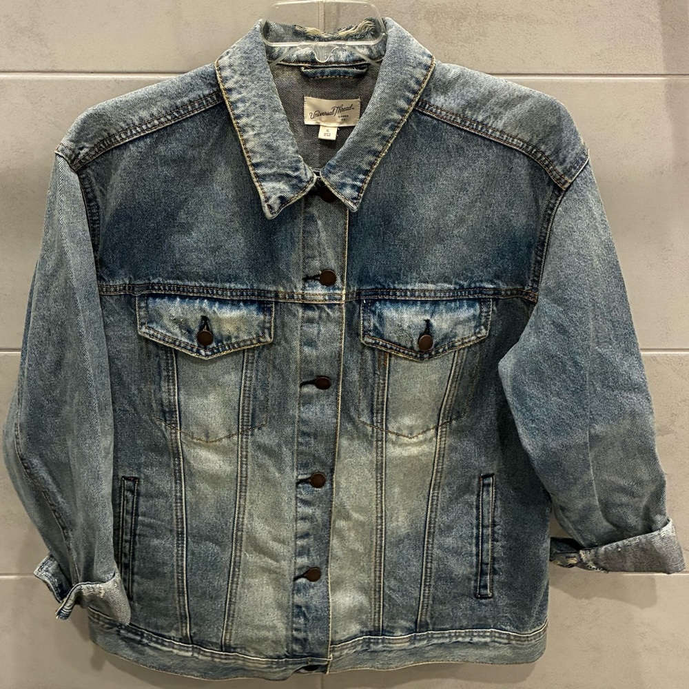 Universal Thread Denim Jacket Distressed Light Wa… - image 1